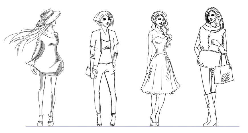 Cad drawing fashion online